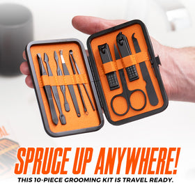 Wild Willies scissors and tweezers detail highlighting precise trimming control