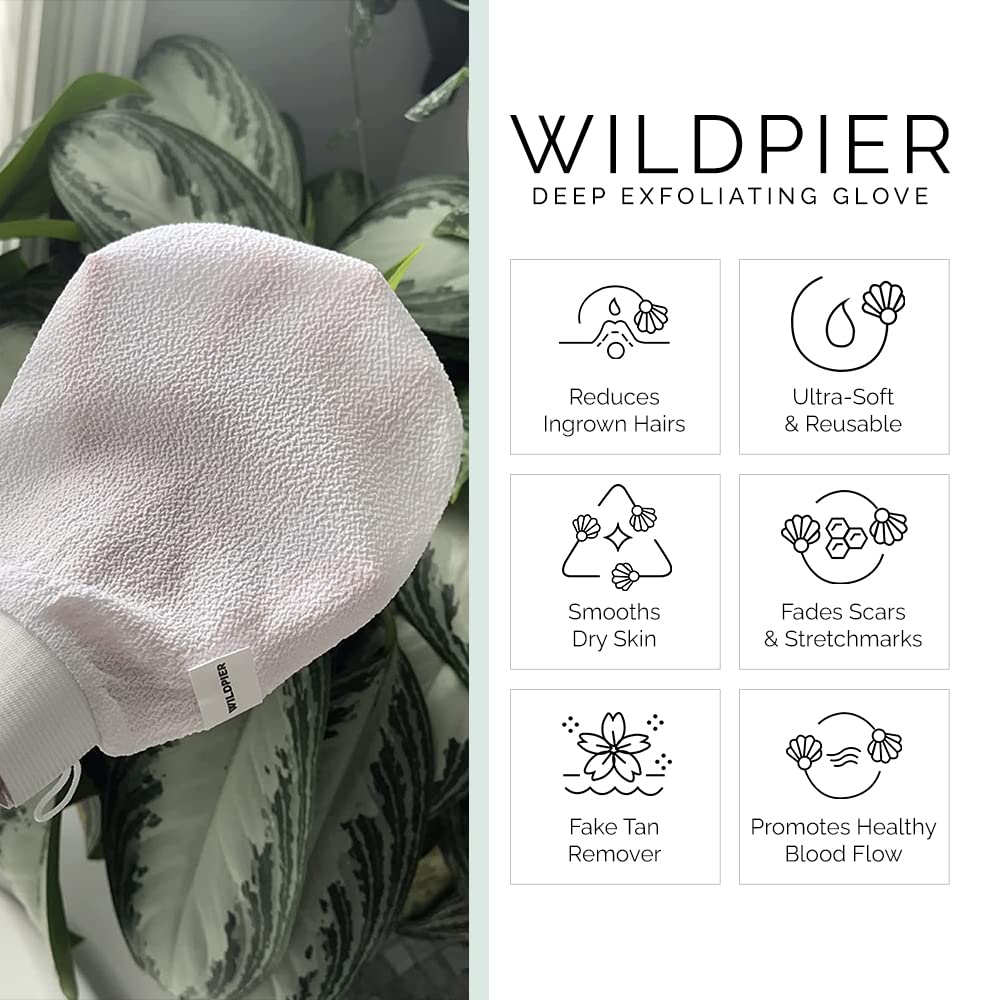 Wildpier close-up of viscose weave texture delivering effective exfoliation