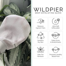 Wildpier close-up of viscose weave texture delivering effective exfoliation