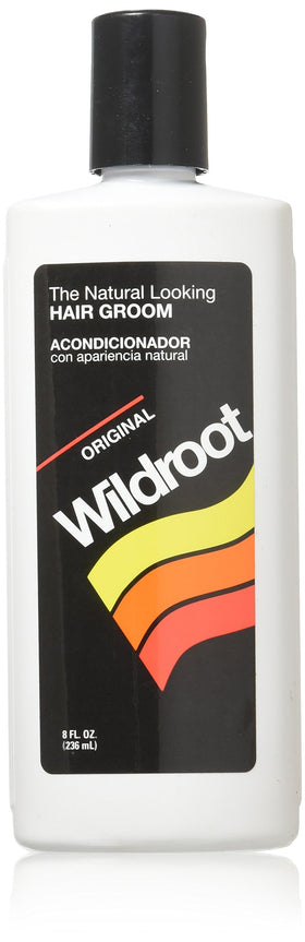 Wildroot jar front packaging showing label and 8 oz size for classic grooming