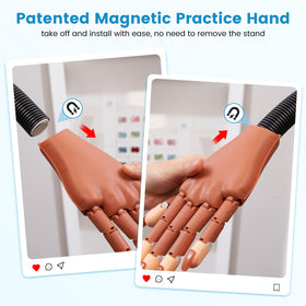 Wilfniee close-up of flexible finger joints offering realistic positioning for nail art practice