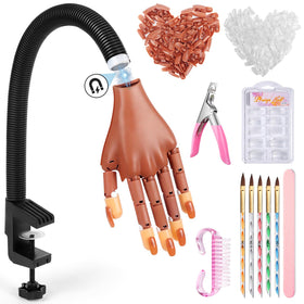 Wilfniee front view of practice hand kit showing contents and packaging benefit: ready-to-use training
