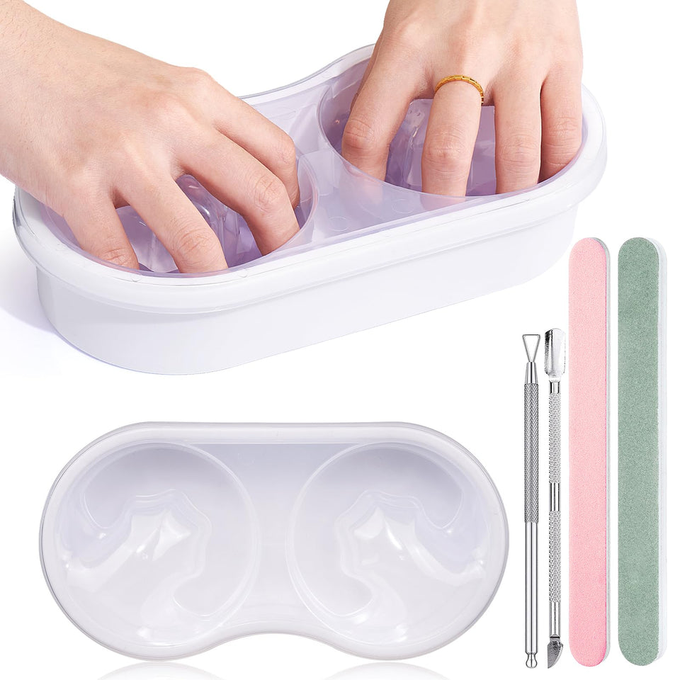 Wilfniee dual soak bowl front view showing compact two-hand benefit