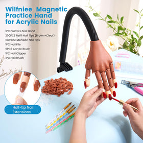 Wilfniee magnetic palm detached for lamp curing and quick inspection of finished nails