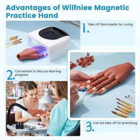 Wilfniee array of 300 nail tips and tools included to enable extended practice sessions
