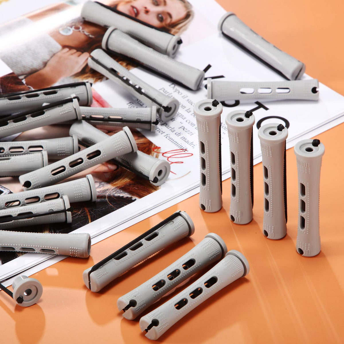 WILLBOND multiple rods applied on a model for salon-style uniform curls