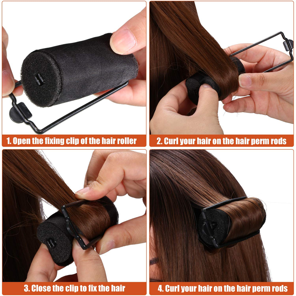 WILLBOND plastic duck-teeth clip detail secures rollers without pulling hair