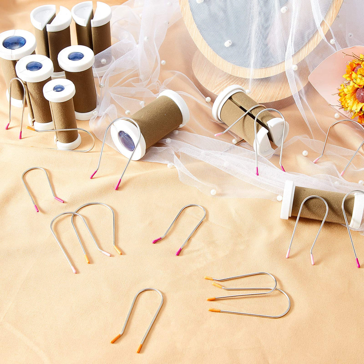 WILLBOND large clip holding a hot roller in hair demonstrating secure grip for styling