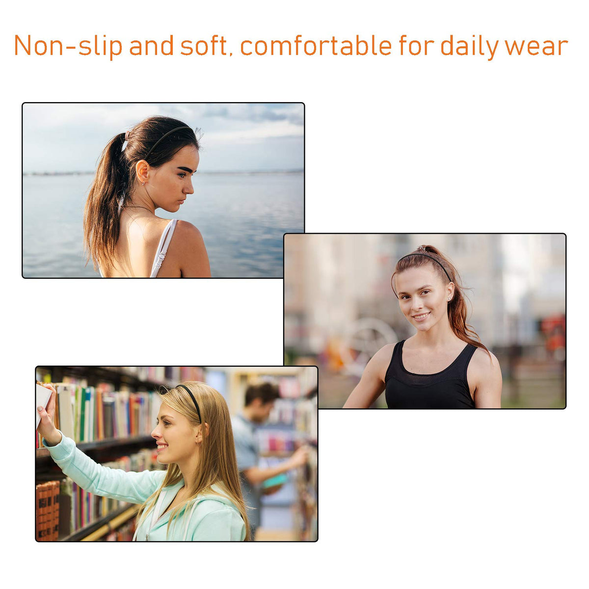 WILLBOND light brown deep brown and transparent headbands displayed for styling options