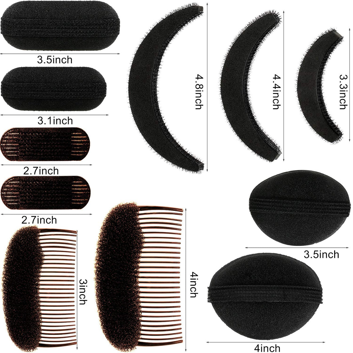 WILLBOND detailed shot of combs and clips showing secure grip to hold hair volume