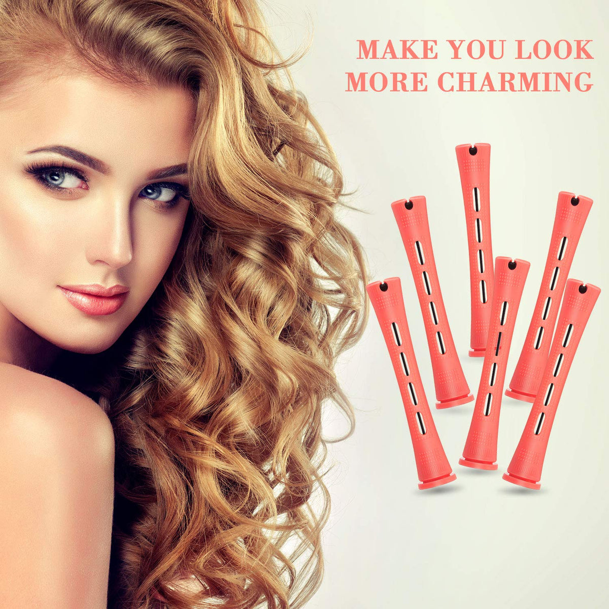 WILLBOND finished curls after removing rods demonstrating defined waves and volume