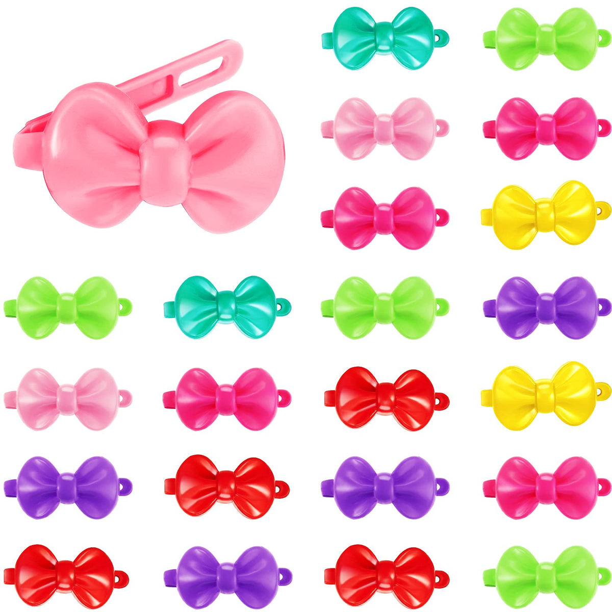 WILLBOND front packaging showing colorful bow barrettes for easy selection