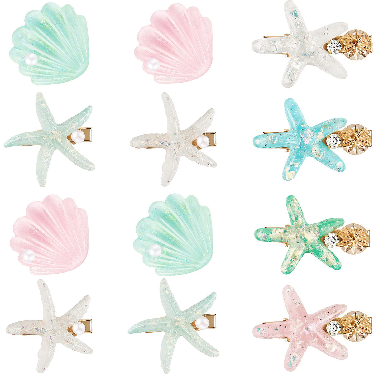 WILLBOND front view of the 12-piece clip set showing variety and color benefits