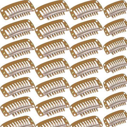 WILLBOND front view of 30 light brown clips showing quantity and shape for reliable holding