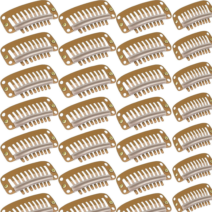 WILLBOND front view of 30 light brown clips showing quantity and shape for reliable holding