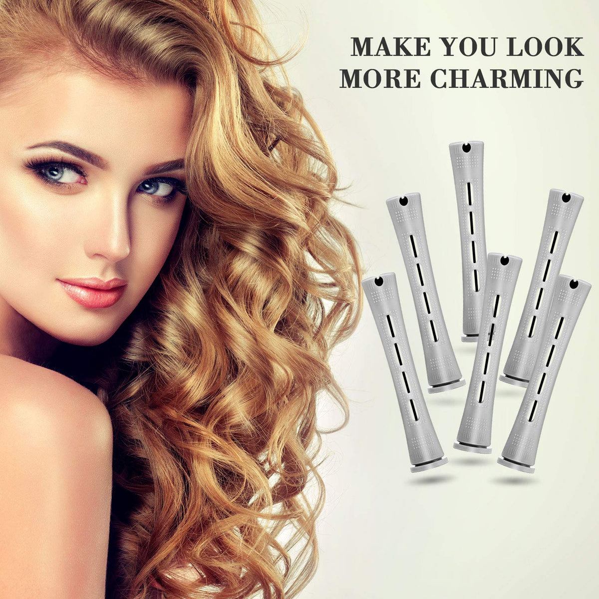 WILLBOND rod with hair wrapped during styling, secure non-heat setting