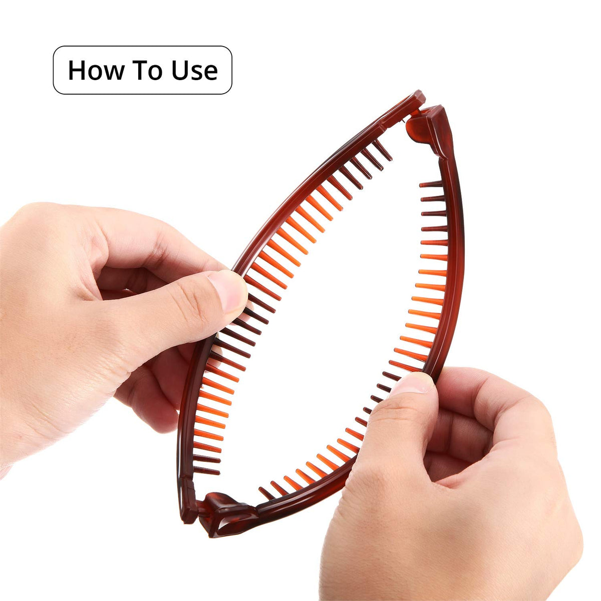 WILLBOND clip holding half-up ponytail on model showing secure everyday wear benefit