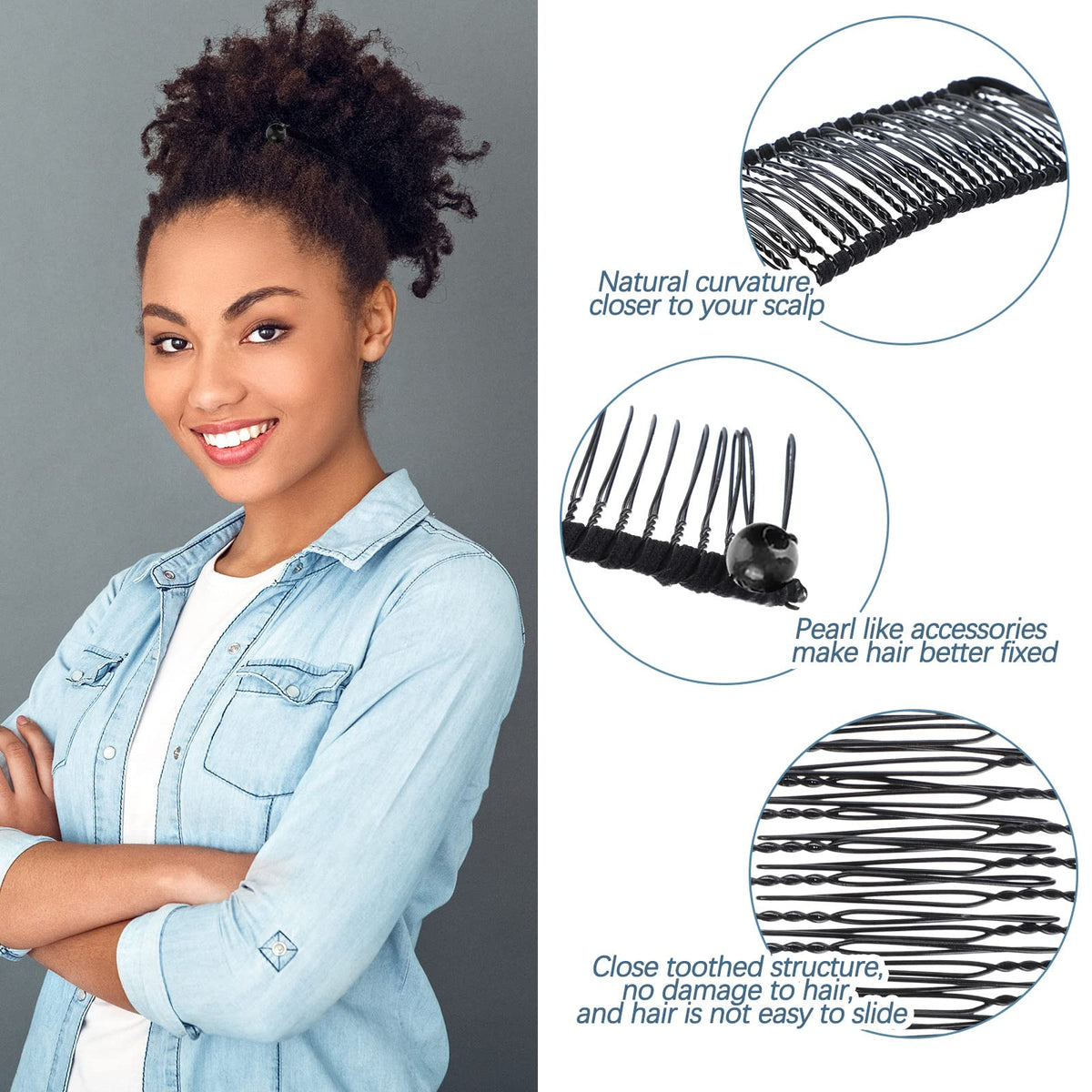 WILLBOND clip holding a ponytail demonstrating quick, crease-free styling