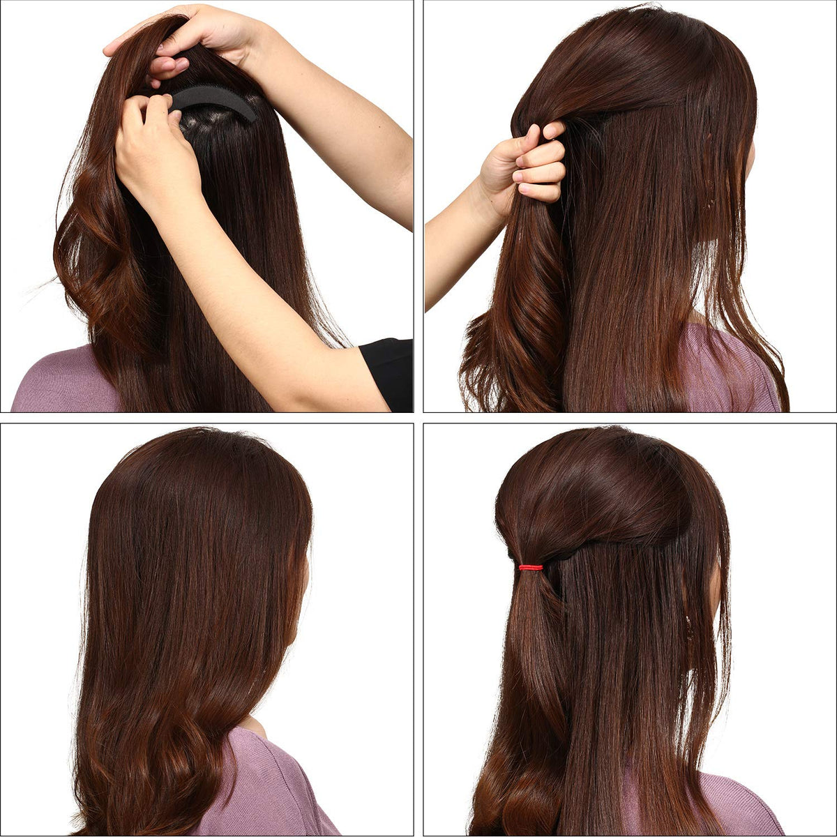 WILLBOND lifestyle image of woman using set for fast salon-style updo at home