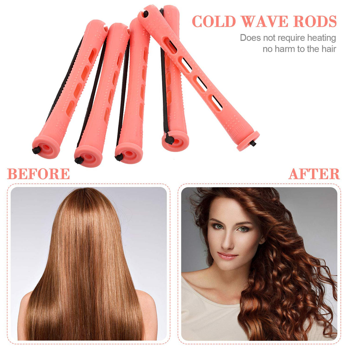 WILLBOND perm rods being wrapped in hair showing easy, heat-free styling process