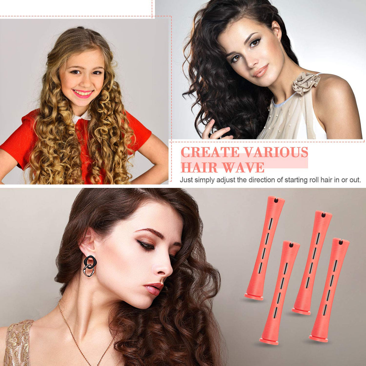 WILLBOND salon-style scene of stylist using rods to create textured, professional curls
