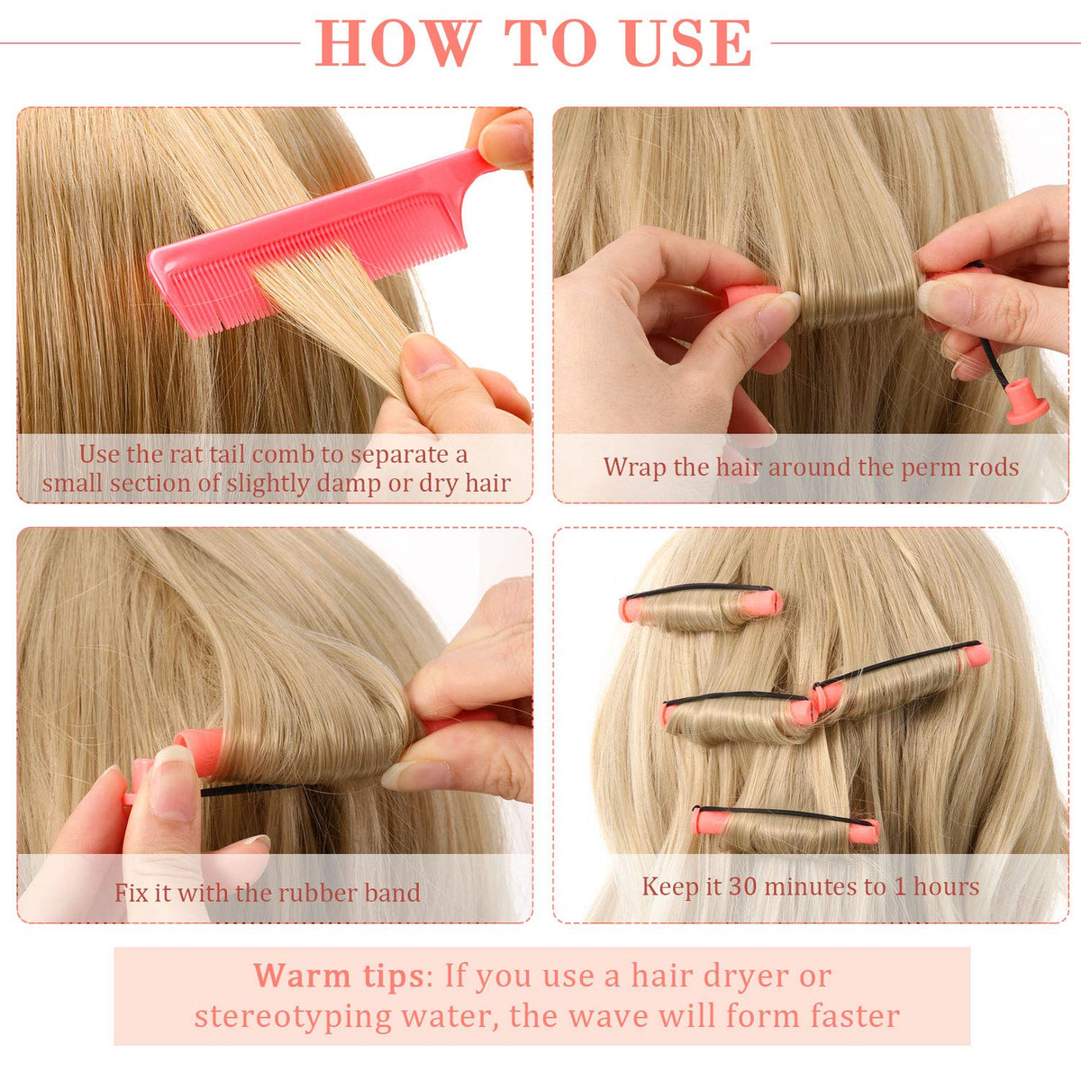 WILLBOND steel rat-tail comb detail for precise parting and quick sectioning benefits