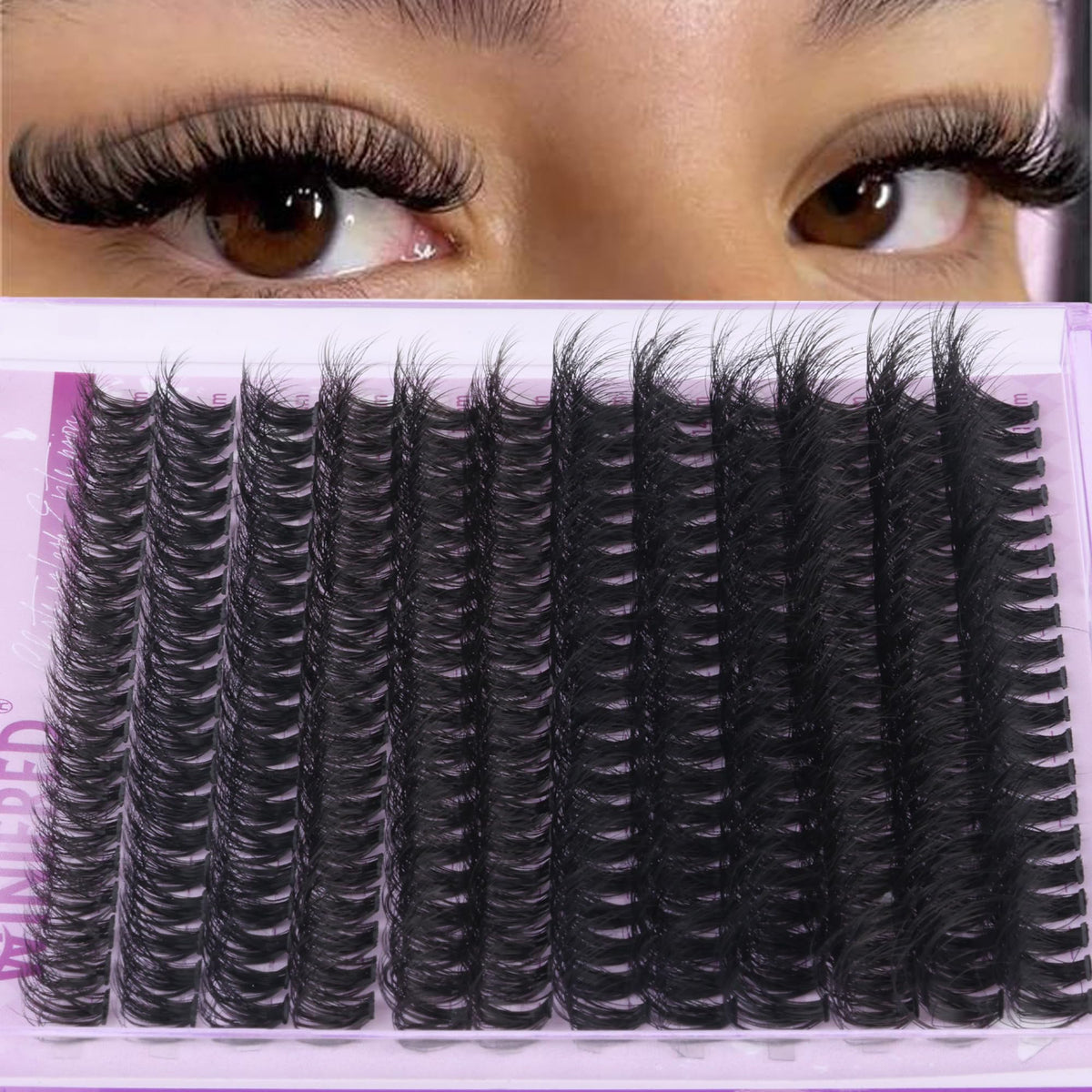 Winifred application with tweezers demonstrating easy at-home placement benefit