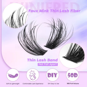 Winifred fiber texture detail showing matte faux mink for natural blend benefit