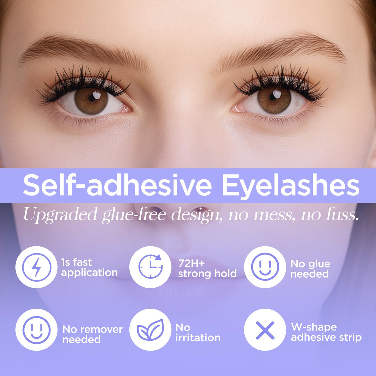 WINKGIGGLE close-up of mixed lash clusters highlighting texture and realism