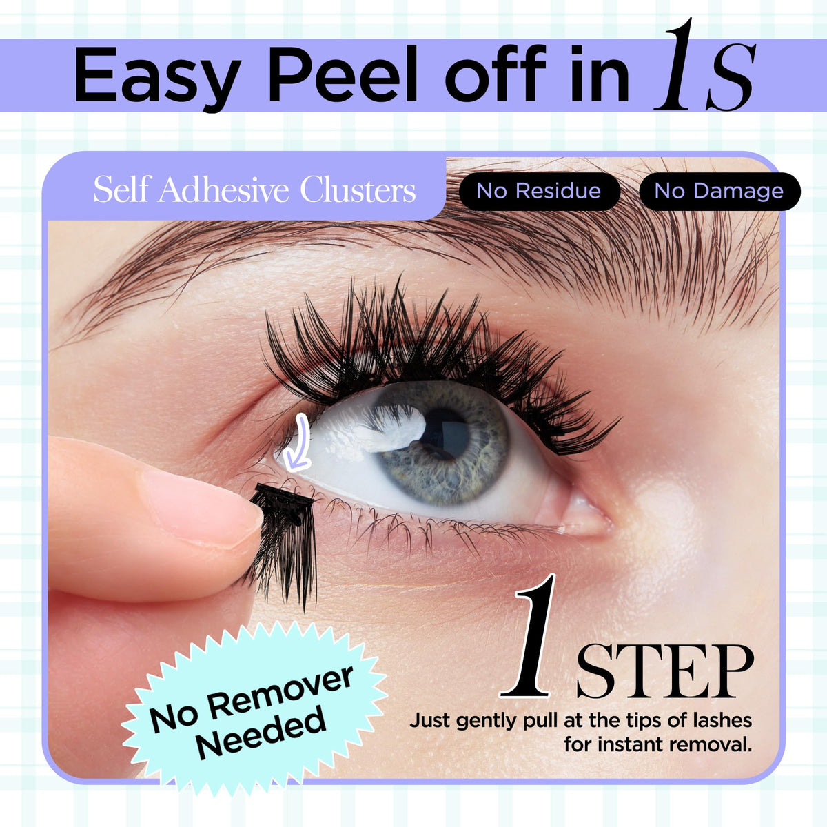WINKGIGGLE lashes worn by model showing natural fuller lash effect