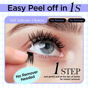WINKGIGGLE lashes worn by model showing natural fuller lash effect