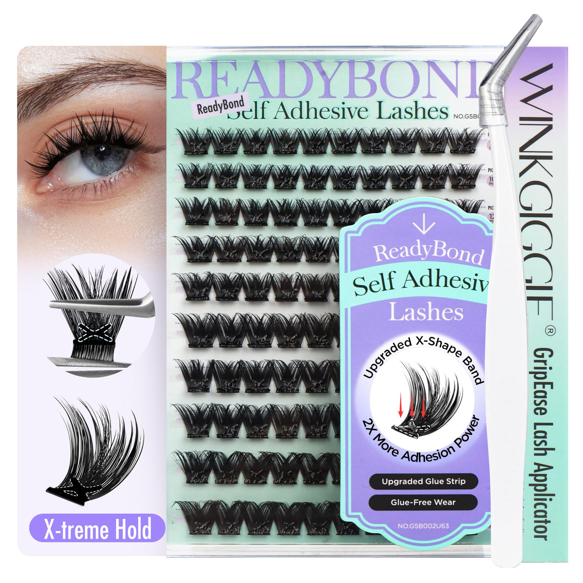 WINKGIGGLE front packaging showing 100pcs set and quick-use benefit