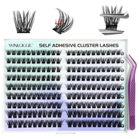 WINKGIGGLE front packaging showing 216 pre-glued clusters and included tweezer for value