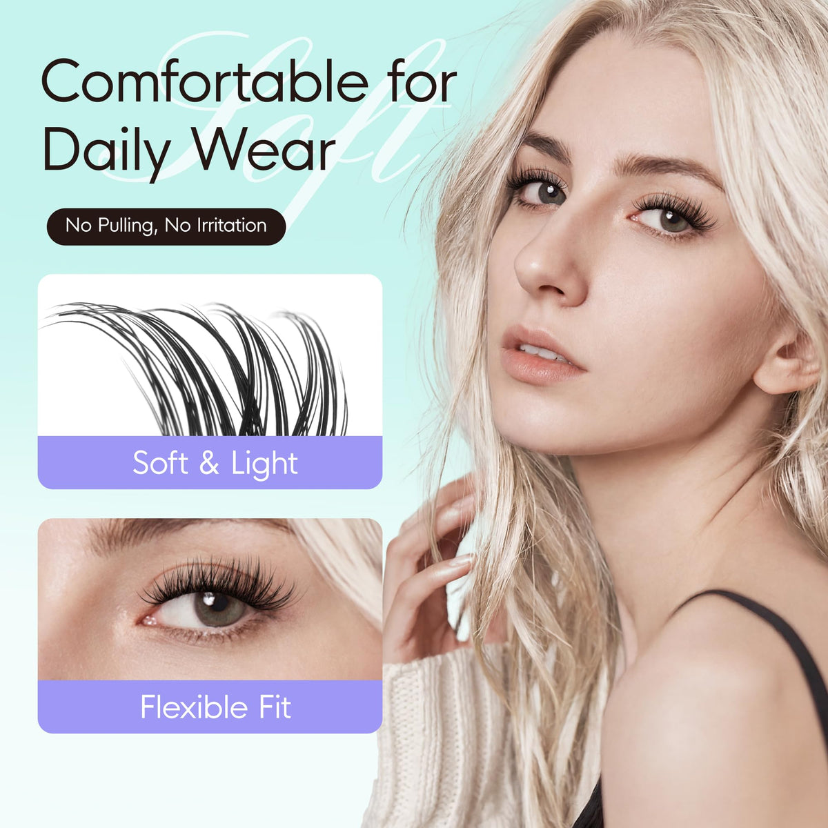 WINKGIGGLE wearer daytime look showing subtle volume for everyday comfort