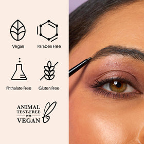 Winky Lux in-hand lifestyle applying eyebrow pencil for quick grooming