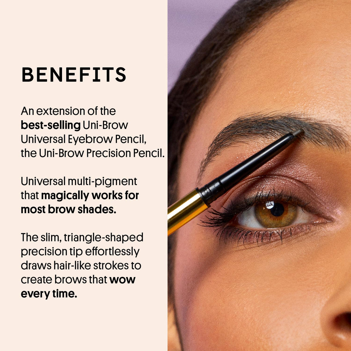 Winky Lux spoolie blending brow product for seamless, natural finish