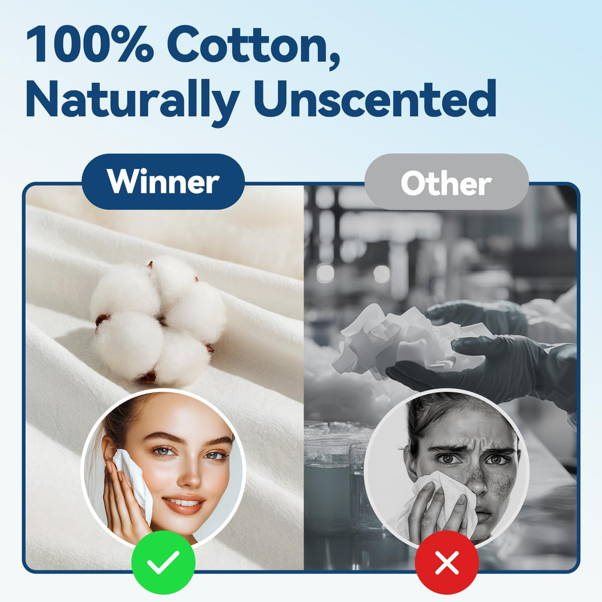 Winner label and OEKO-TEX details highlighting safety and purity