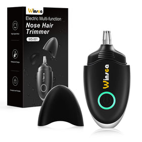 Winsea front view of black trimmer showing compact design and one-button operation