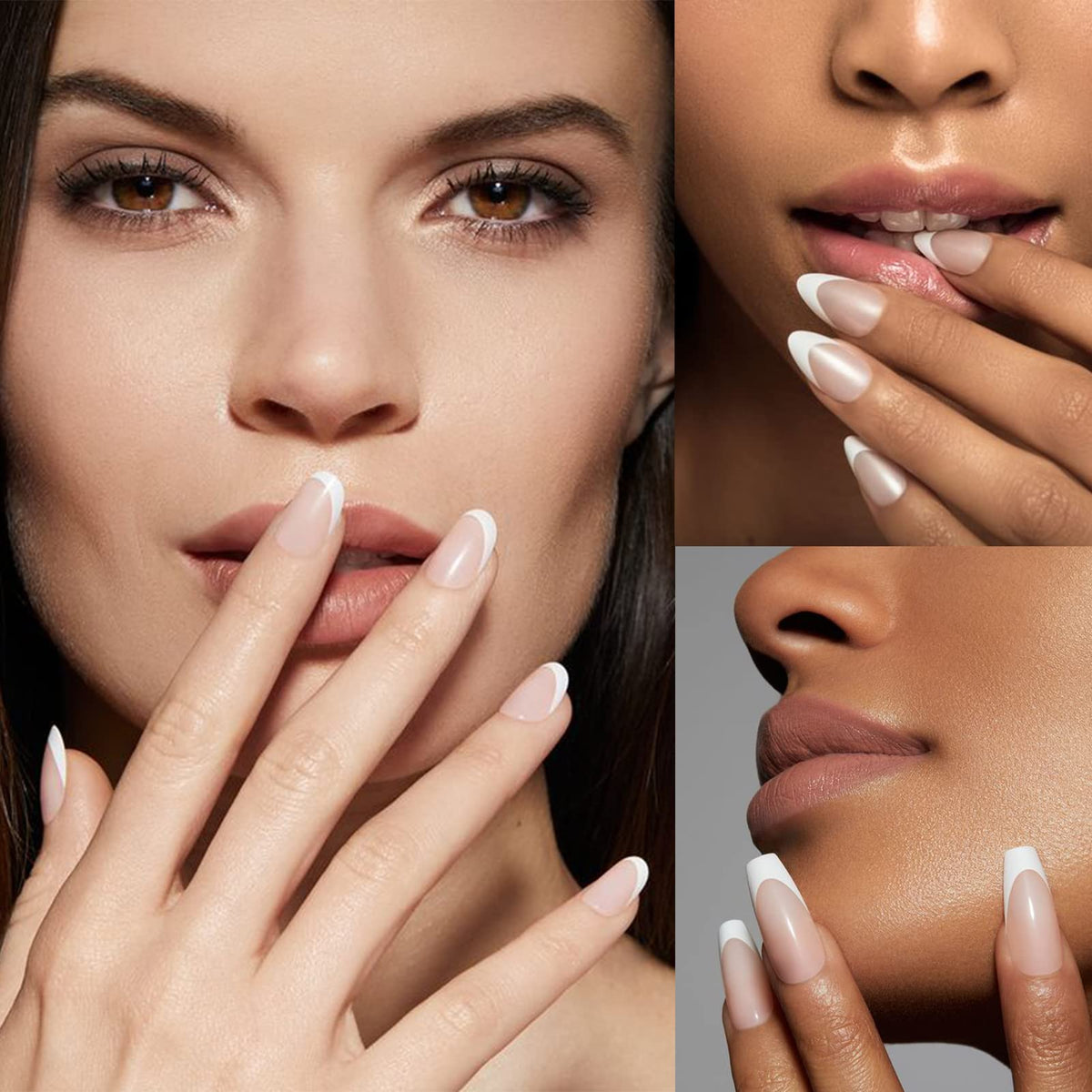 winthrop finished French manicure showcasing clean smile lines and salon look
