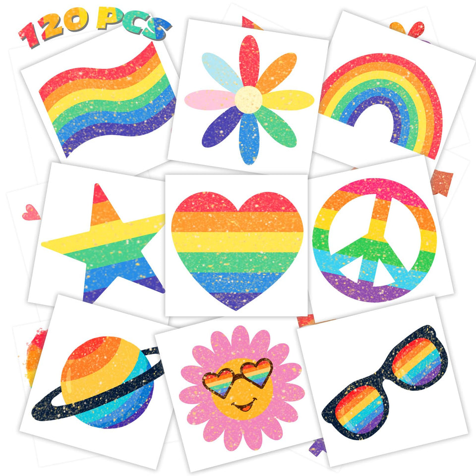 winthrop front packaging showing the full 120-piece pride tattoo pack and value