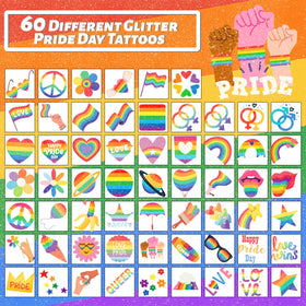 winthrop temporary tattoos decorating a mirror adding colorful festive flair