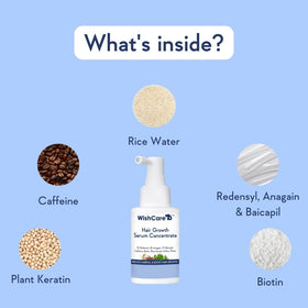 Hand holding WishCare bottle to show scale and travel-friendly size