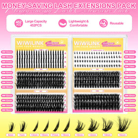 WiWiLINK applied wispy manga lashes on model, enlarging eyes naturally