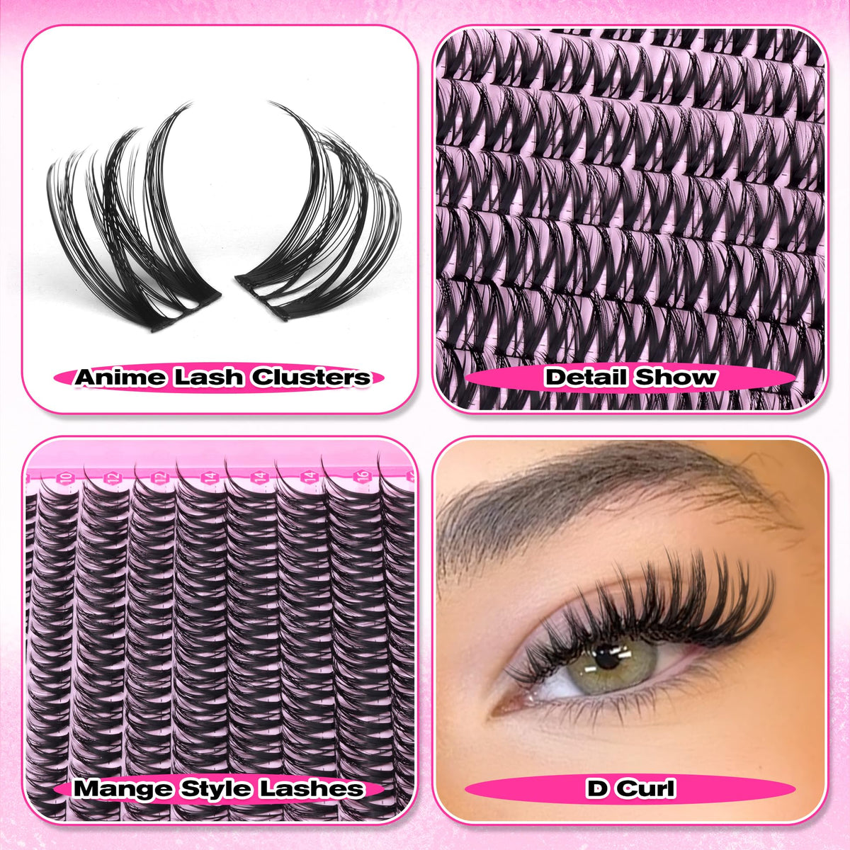 wiwoseo finished cat-eye lash look demonstrating lifted eyes and dramatic effect