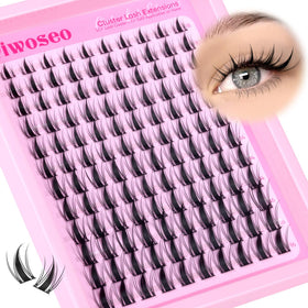 wiwoseo front packaging showing 120 manga lash clusters and variety