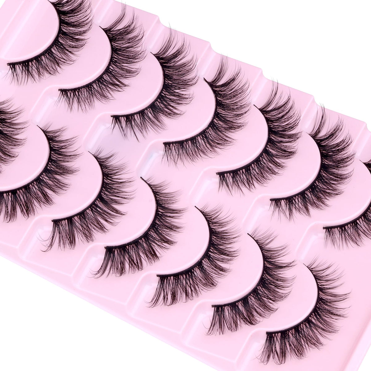wiwoseo lifestyle shot wearing lashes showing subtle cat-eye enhancement