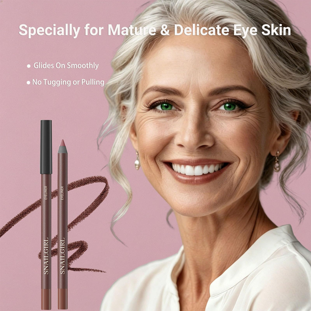 Wiyakwnry close-up of creamy pencil tip texture demonstrating smooth glide and gentle application