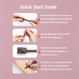 Wiyakwnry pencil in an open makeup bag lifestyle scene, everyday waterproof reliability