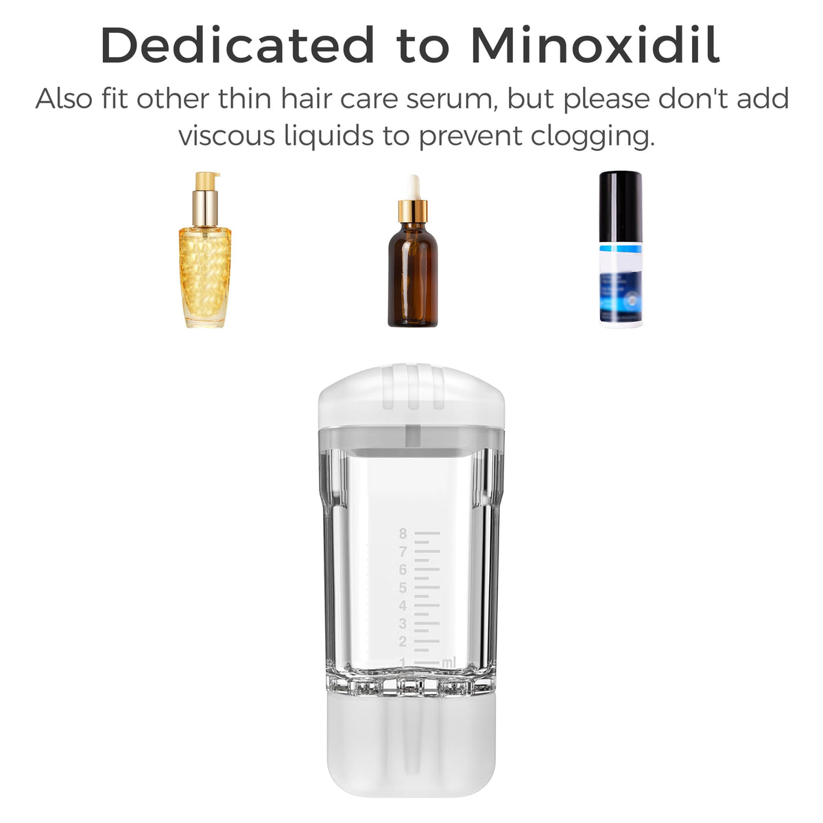 WL-YBOPRO empty bottle and detachable tip showing easy cleaning and maintenance