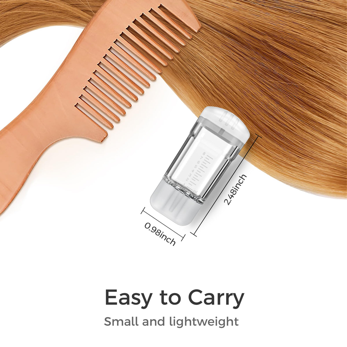 WL-YBOPRO brush tip with serum drops illustrating smooth, even distribution
